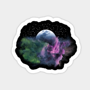 Space sky moon cloud Sticker